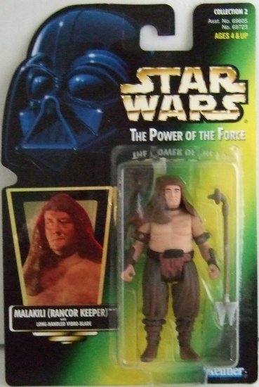 1997 - Malakili (Rancor Keeper) - Action Figures - Star Wars - The Power of the Force - Green Card