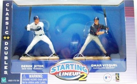 2001 - Derek Jeter / Omar Vizquel - Action Figures - Starting Lineups - Classic Doubles - Baseball