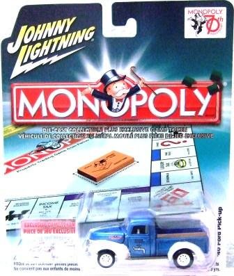 2005 - Monopoly - Water Works '40 Ford Pick-up - Die-cast Metal - Johnny Lightning