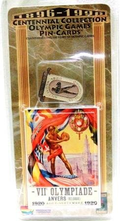 1896-1996 - Centennial Collection - Olympic Games Pin-Cards - Antwerp 1920