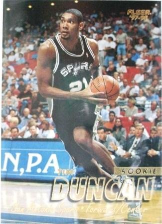 1997/98 - Tim Duncan - Fleer - NBA Basketball - San Antonio Spurs - Rookie Card #201