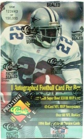 1994 - Classic - Pro Line - Live - NFL Football - Sports Cards