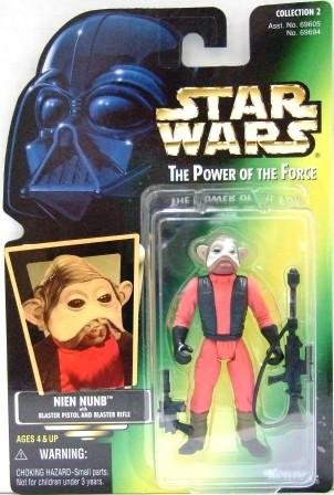 1997 - Nien Nunb - Action Figures - Star Wars - The Power of the Force - Green Card
