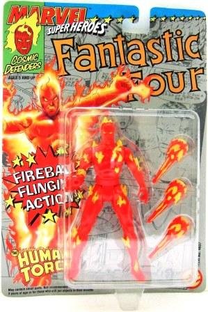 1992 - Human Torch - Action Figures - Toy Biz - Marvel Super Heroes - Fireball Flinging Action
