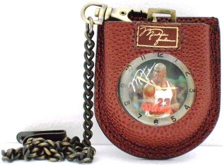 Michael Jordan #23 Bronze Pocket Watch With Leather Holder