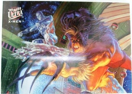 1994 - Marvel Comics - Fleer Ultra - X-Men - Iceman - Sabretooth - #7 of 9