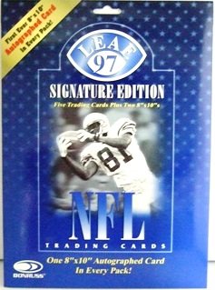 1997 Donruss Leaf Signature Edition NFL Football Autographed Card