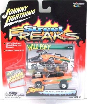 2005 - Orange '69 Shelby GT-500 Convertible - Street Freaks - Johnny Lightning - Die-cast Metal Cars