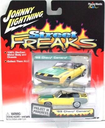 2005 - Johnny Lightning - Street Freaks - Project In Progress - 69 Chevy Camero - Die-cast Metal