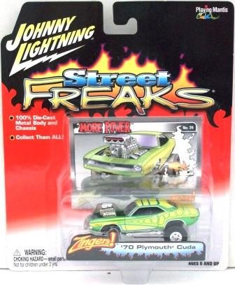 2005 - '70 Plymouth Cuda - Street Freaks - Johnny Lightning - Die-cast Metal Cars