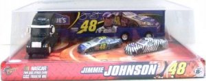 2007 - Jimmy Johnson #48 - Nascar - Winner's Circle - 2 Cars & Trailer Rig Set