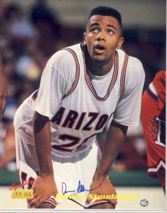 Damon Stoudamire - Signature Rookies - Autographed - Arizona Jersey #20 - Photograph