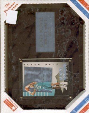 Alonzo Mourning #33 - The Platinum Collection - 6" X 8" Black Marble Plaque