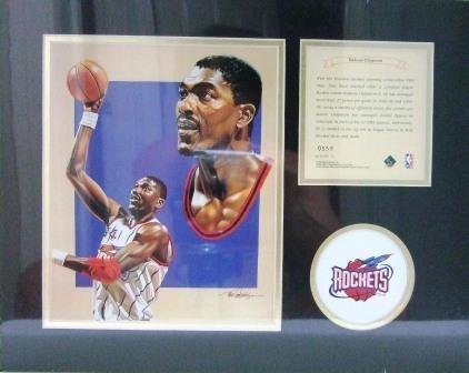 1996 - Hakeem Olajuwon - KRSI - Original Art - Limited Edition - Individually Numbered Print