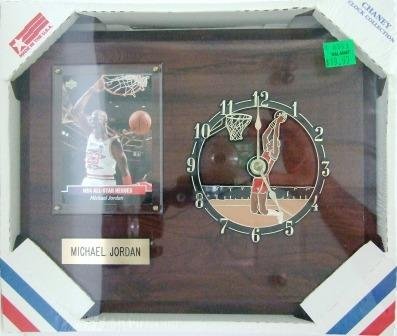 Michael Jordan - Chaney Clock Collection - 8" X 10" Wooden Wall Mount Clock & Plaque