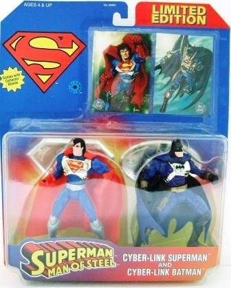 1997 - Superman Man of Steel - Kenner - DC Comics - Cyber - Link Superman and Cyber - Link Batman