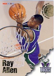 1996/97 - Ray Allen - NBA Basketball - SkyBox - NBA Hoops - Rookie Card #279