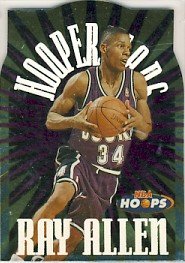 1996/97 - Ray Allen - NBA Basketball - NBA Hoops - Hooperstars - Rookie Card #4 of 10