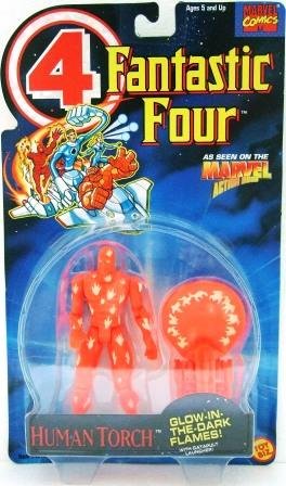 1994 - Toy Biz - Marvel Super Heroes - Fantastic Four - Human Torch - Toy Action Figure