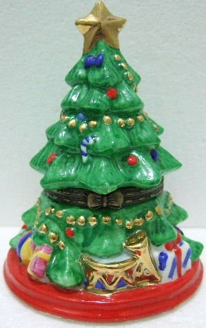 Beautiful Ceramic - Chistmas Tree - Trinket Box