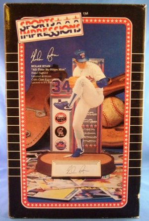 1995 - Nolan Ryan - Sports Impressions - Autographed - All Time No Hitter Man - Figurine