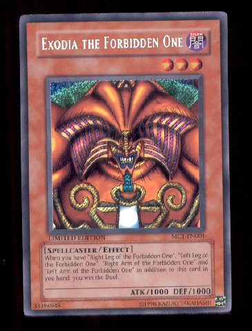 EXODIA THE FORBIDDEN ONE LIMITED EDITION MC1-EN001 FREE SHIPPING