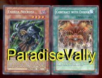 EXODIA NECROSS WITH CONTRACT BOTH MINT YU-GI-OH CARDS