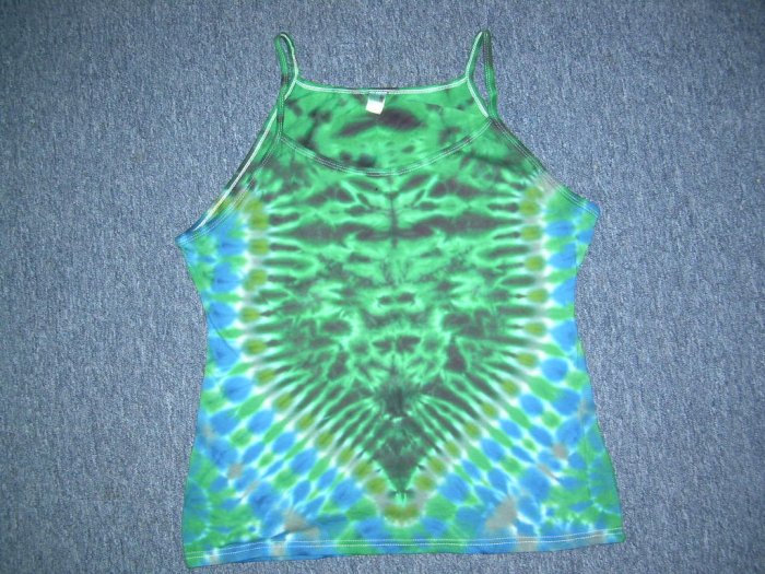 Womens Tie Dye Spaghetti Strap Tank X-Large #1