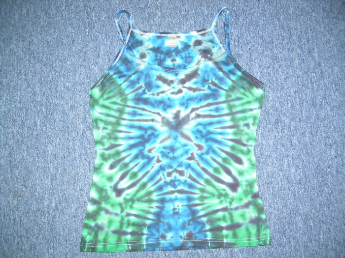 Tie Dye Spaghetti Strap Tank Medium #1