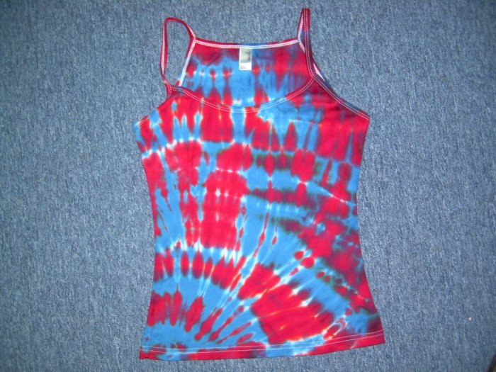 Tie Dye Spaghetti Strap Tank Small #4