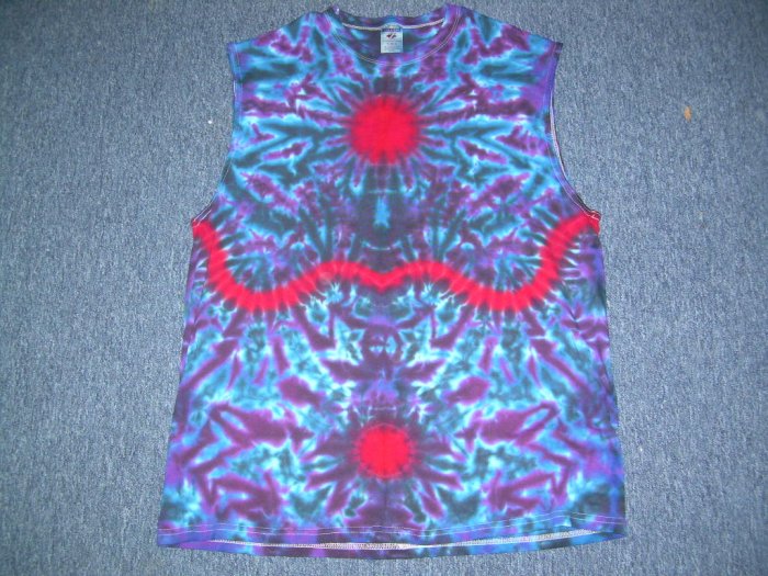 X-Large Sleeveless Tie Dye T-Shirt #3