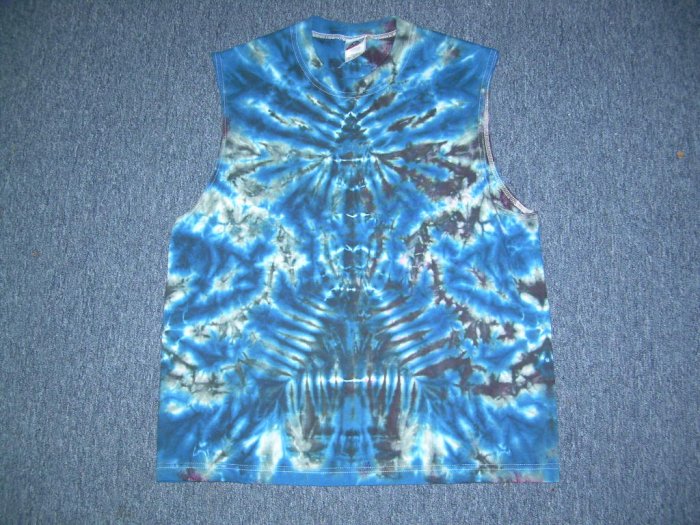 Tie Dye Sleeveless T-Shirt Large #1