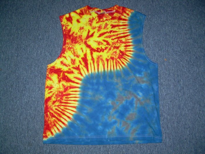 Tie Dye Sleeveless T-Shirt Large #3