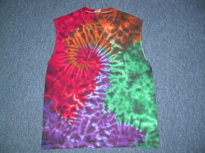 Tie Dye Sleeveless T-Shirt Large #5