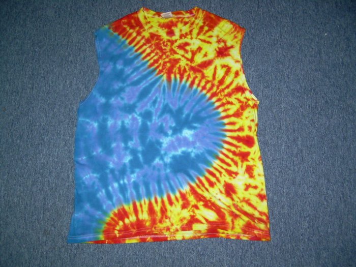 Tie Dye Sleeveless T-Shirt Large #13