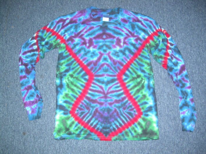 Mens Long Sleeve Tie Dye Shirt Medium #2