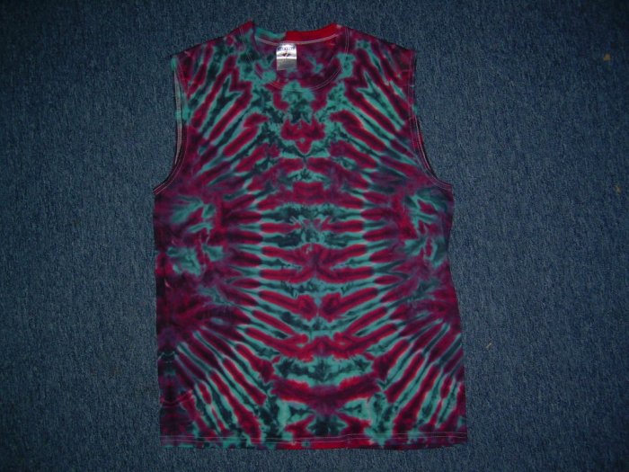 Tie Dye Sleeveless T-Shirt Medium #8