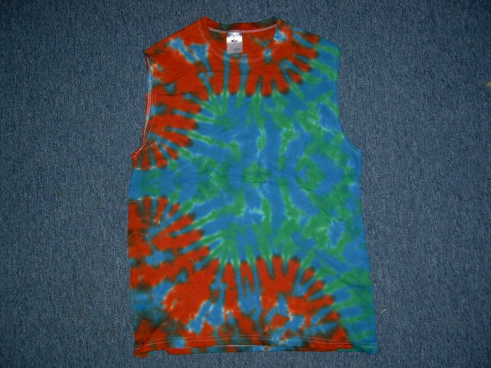 Tie Dye Sleeveless T-Shirt Medium #10