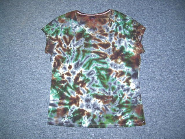 Womens Tie Dye Scoop Neck T -Shirt X-Large #2