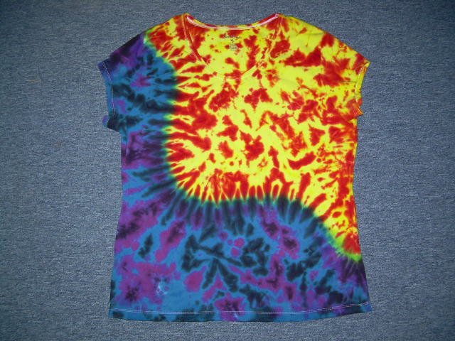 Womens Tie Dye Scoop Neck T -Shirt X-Large #6