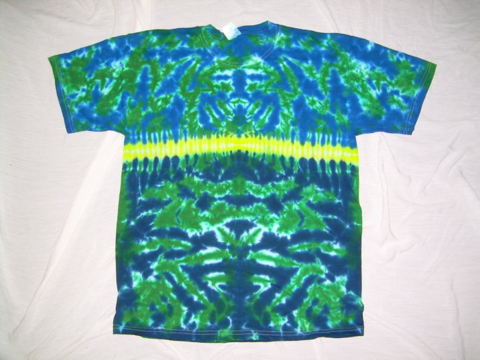 Mens Short Sleeve Tie Dye T-Shirt Large #27
