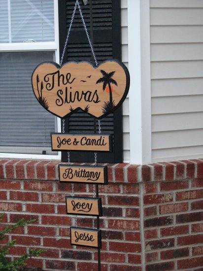 Double Heart with Added Names