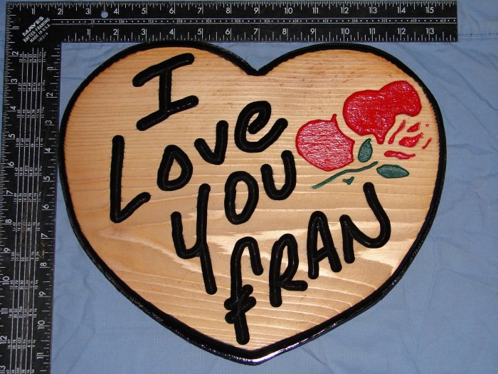 Single Heart Personalized Wood Sign