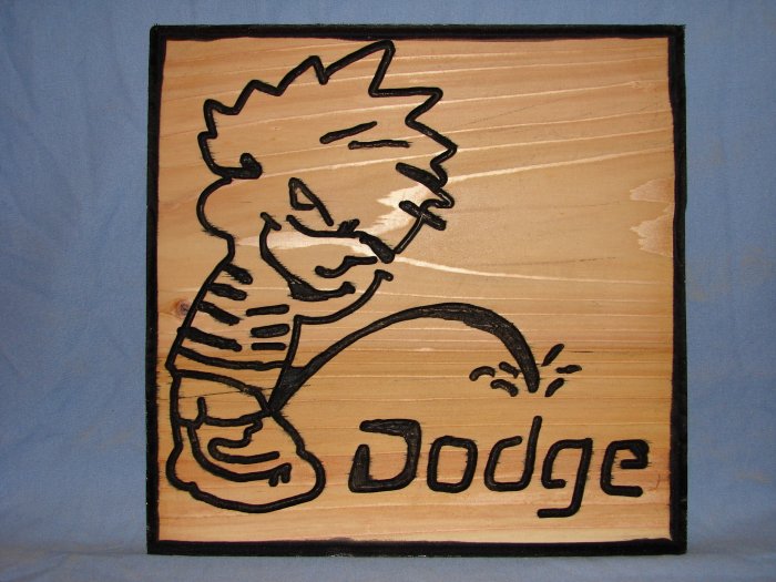 Small 9 x 9 "Piss On" Wood Sign