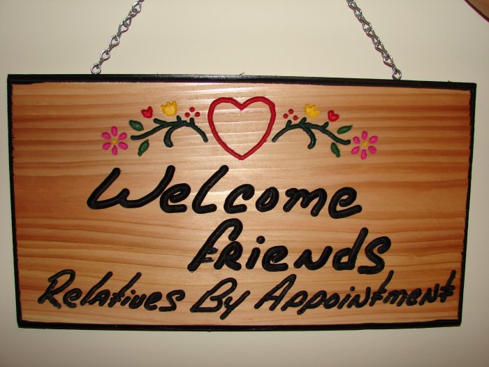 Medium Size Welcome Friends Sign