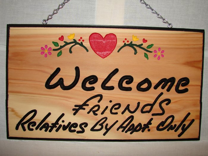 Medium Size Welcome Friends Sign