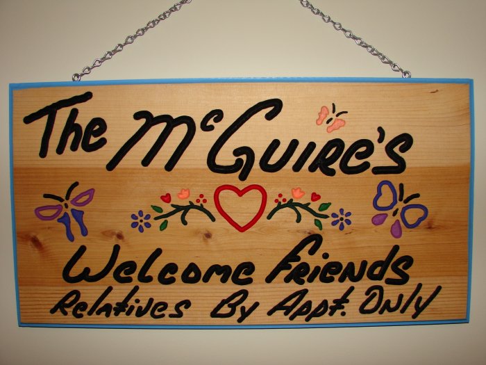 Large 21 x 11 Personalized Wood Sign