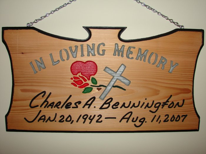Large 21 x 11 "In Loving Memory" Sign