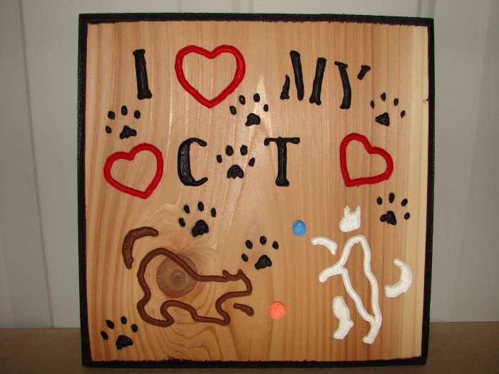 Small 9 x 9 I Love my Cat Sign