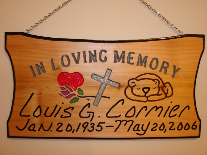Large 21 x 11 "In Loving Memory" Sign